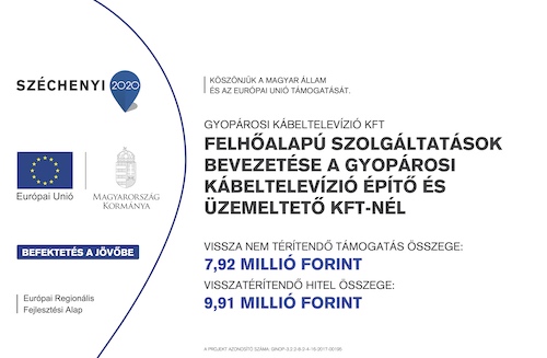 FELHŐALAP&Uacute; SZOLG&Aacute;LTAT&Aacute;SOK BEVEZET&Eacute;SE A GYOP&Aacute;ROSI K&Aacute;BELTELEV&Iacute;ZI&Oacute; &Eacute;P&Iacute;TŐ &Eacute;S &Uuml;ZEMELTETŐ KFT-N&Eacute;L GINOP-3.2.2-8-2-4-16-2017-00195 